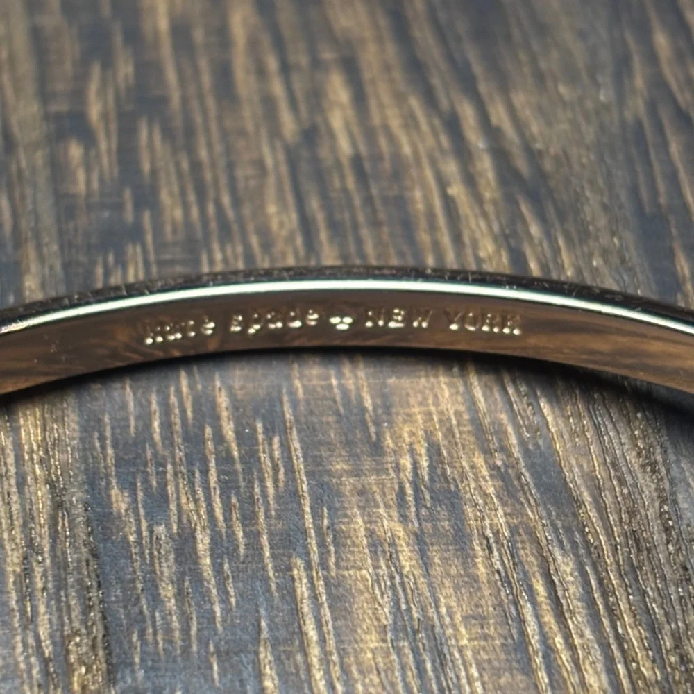 Kate Spade Rose Gold Bow Crystal Bangle Bracelet - Picture 5 of 9